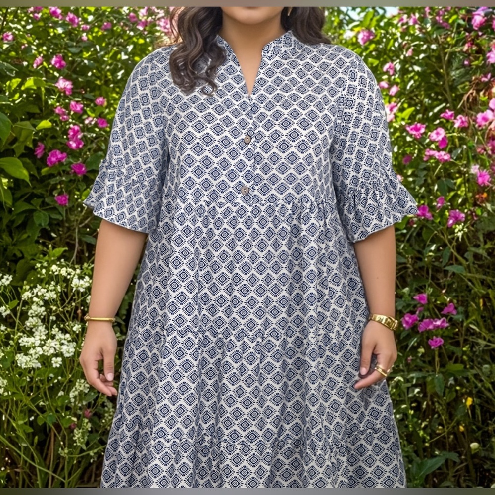 Niay Curve 3XL Patterned dress